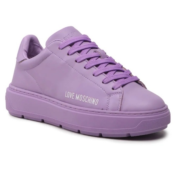MOSCHINO Calfskin Bold Love Sneakers - Picture 1 of 15